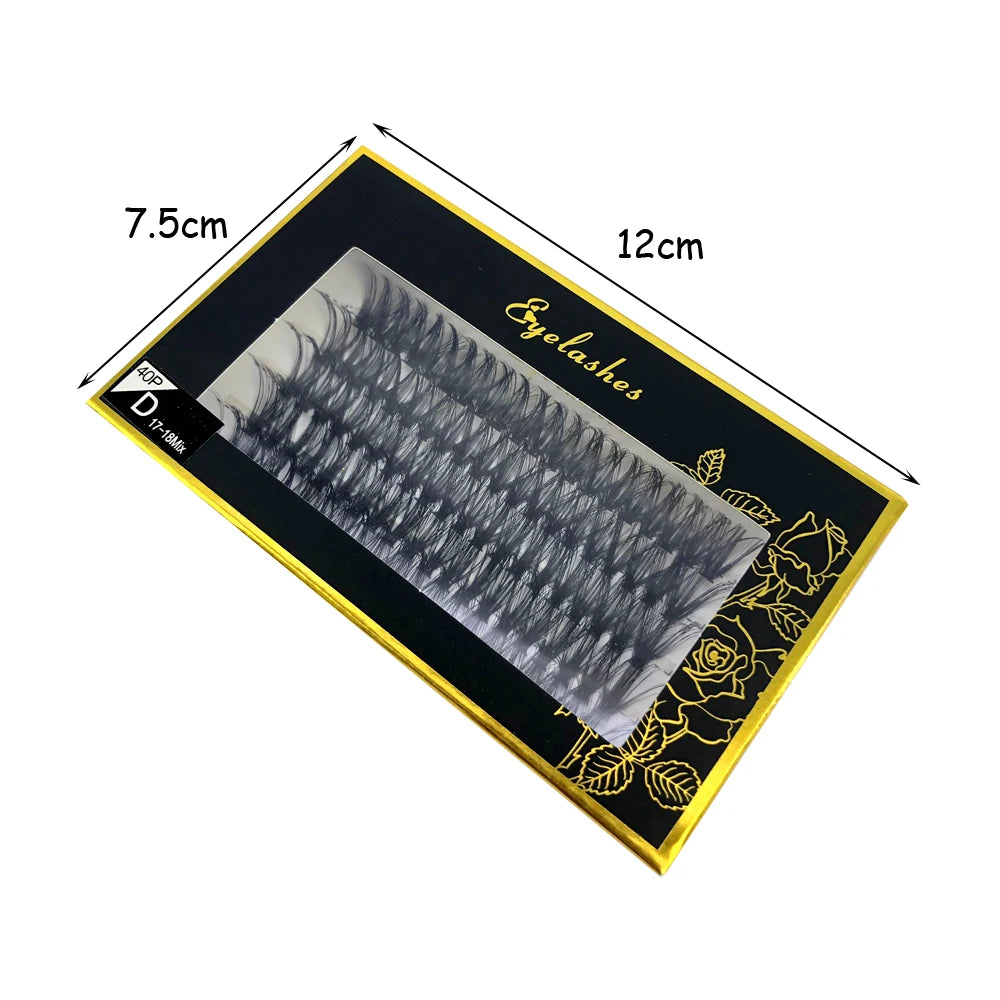 60D/80D Mink Eyelashes 100/280 Bundles Natural Eyelash extension 3D Russia Volume Individual Eyelash Cluster Makeup Tools Lashes