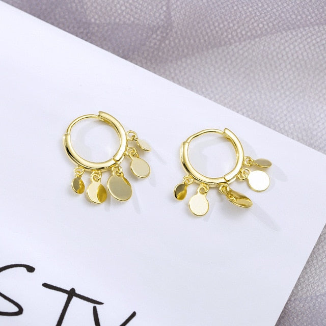XIYANIKE Silver Color Gold Punk Hip-Hop Geometric Pendant Hoop Earrings for Women Party Jewelry Accessories Wholesale