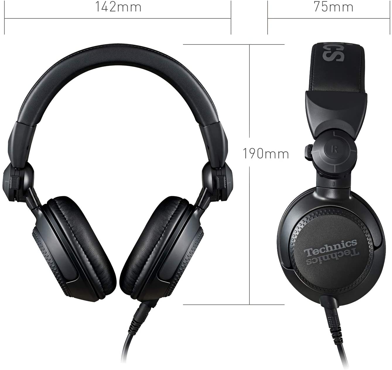Original Pansonic Technics EAH-DJ1200-K DJ Professional Headphones
