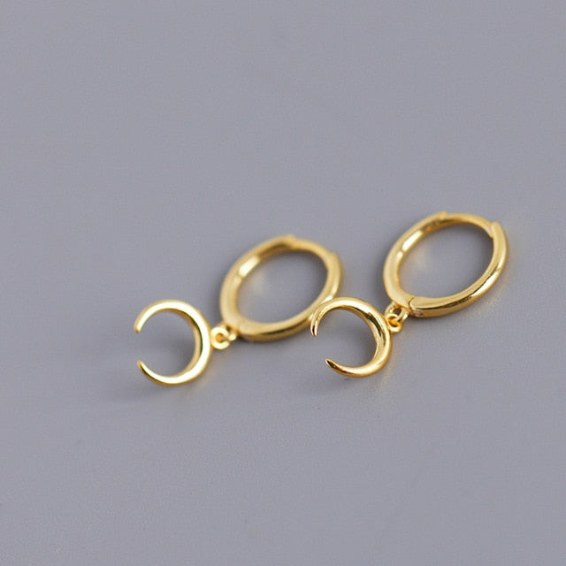 XIYANIKE Silver Color Gold Punk Hip-Hop Geometric Pendant Hoop Earrings for Women Party Jewelry Accessories Wholesale