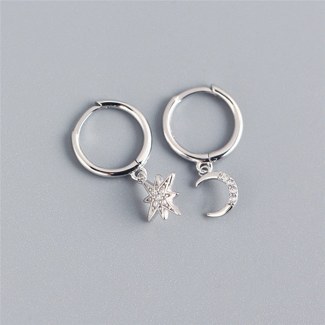XIYANIKE Silver Color Gold Punk Hip-Hop Geometric Pendant Hoop Earrings for Women Party Jewelry Accessories Wholesale