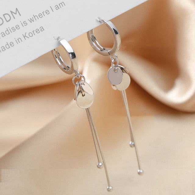 XIYANIKE Silver Color Gold Punk Hip-Hop Geometric Pendant Hoop Earrings for Women Party Jewelry Accessories Wholesale