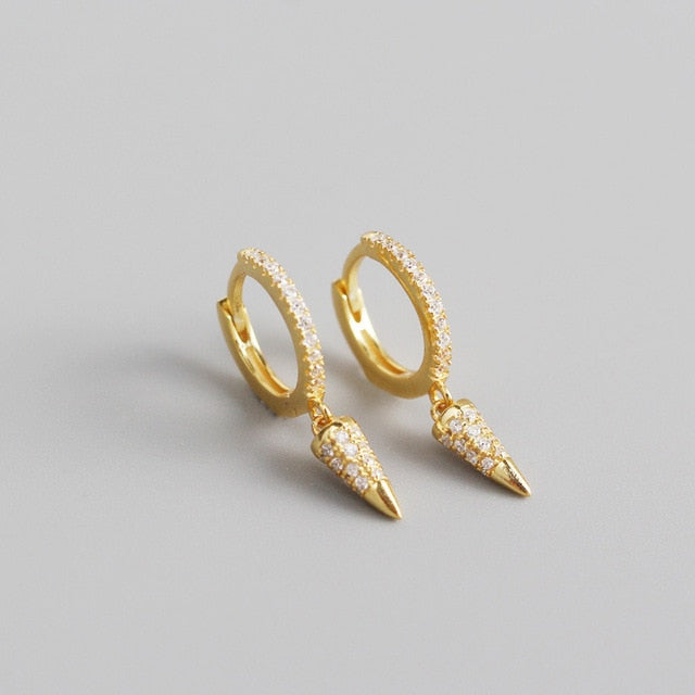 XIYANIKE Silver Color Gold Punk Hip-Hop Geometric Pendant Hoop Earrings for Women Party Jewelry Accessories Wholesale