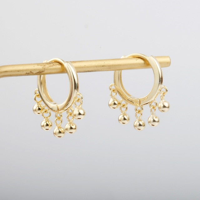 XIYANIKE Silver Color Gold Punk Hip-Hop Geometric Pendant Hoop Earrings for Women Party Jewelry Accessories Wholesale