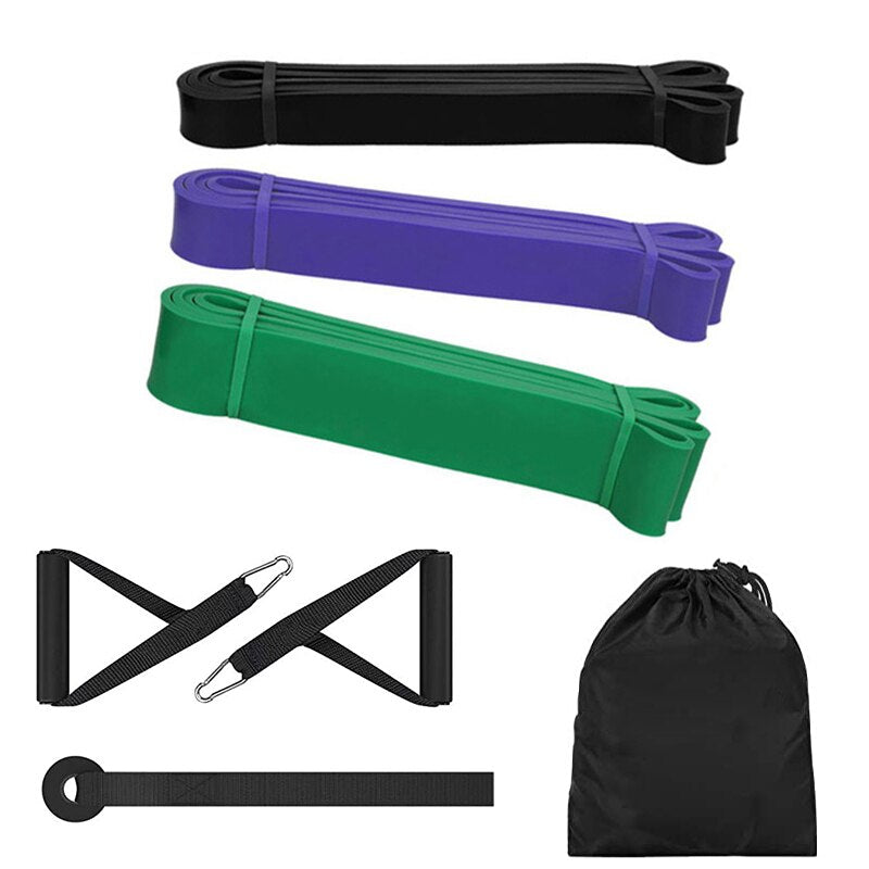 Pull Up Assist Resistance Power Bands Set Workout Heavy Duty Exercise Fitness Bands with Handles Door Anchor Crossfit Stretching