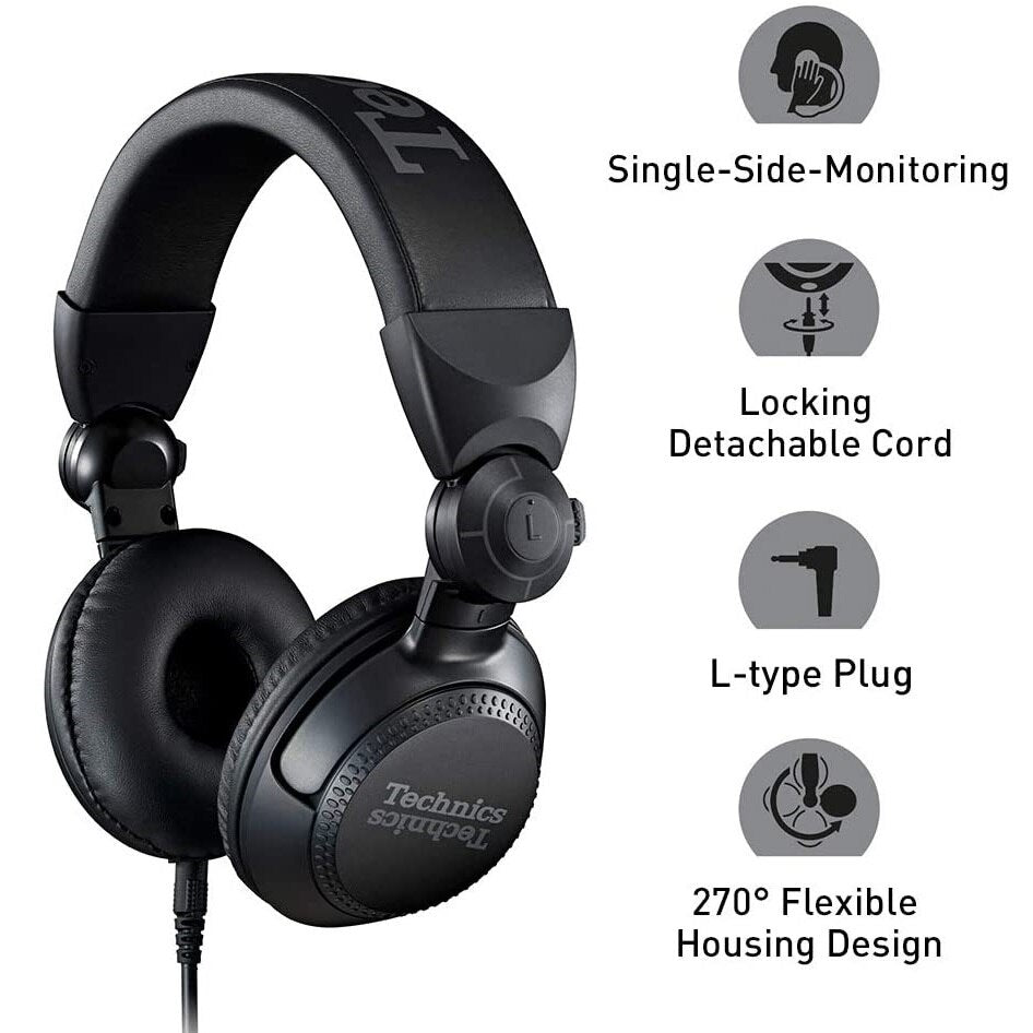 Original Pansonic Technics EAH-DJ1200-K DJ Professional Headphones