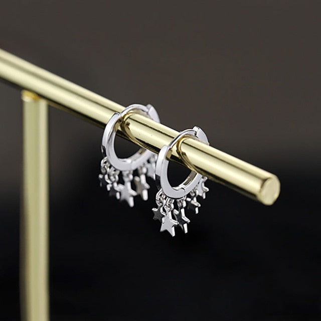 XIYANIKE Silver Color Gold Punk Hip-Hop Geometric Pendant Hoop Earrings for Women Party Jewelry Accessories Wholesale