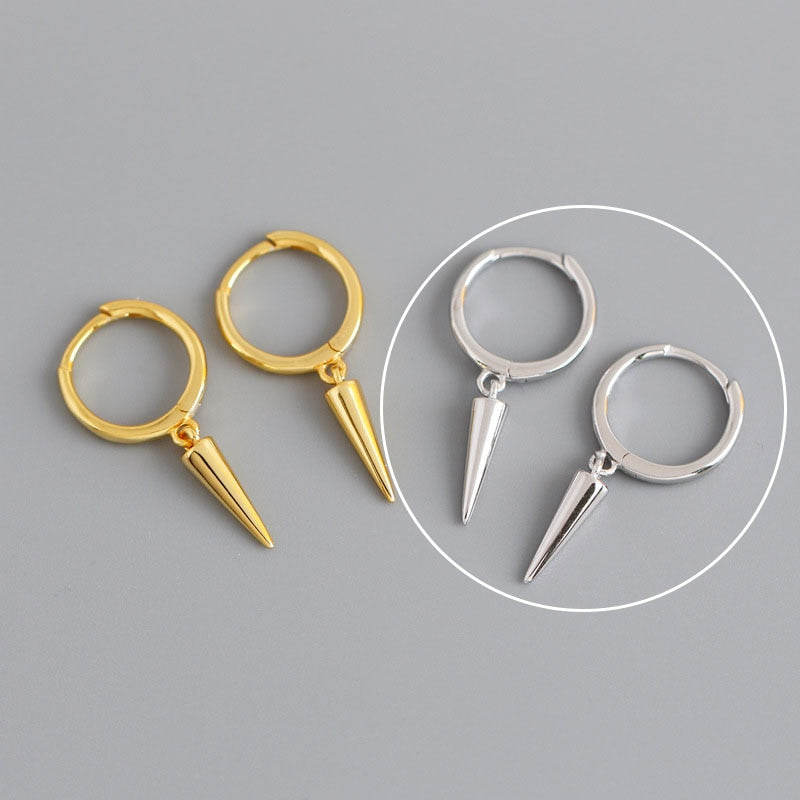 XIYANIKE Silver Color Gold Punk Hip-Hop Geometric Pendant Hoop Earrings for Women Party Jewelry Accessories Wholesale