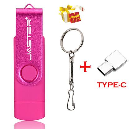 JASTER High Speed USB Flash Drive OTG Pen Drive 64gb 32gb USB Stick 16gb Rotatable Pen drive For Android Micro/PC Business gift