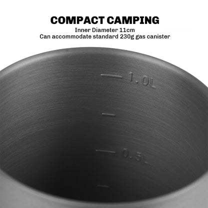 Fire Maple FMC-XK6  Heat Exchanger Pot 1L Foldable Cooking Pots with Mesh Bag Outdoor Camping Cookware