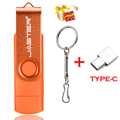 JASTER High Speed USB Flash Drive OTG Pen Drive 64gb 32gb USB Stick 16gb Rotatable Pen drive For Android Micro/PC Business gift