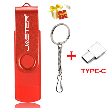 JASTER High Speed USB Flash Drive OTG Pen Drive 64gb 32gb USB Stick 16gb Rotatable Pen drive For Android Micro/PC Business gift