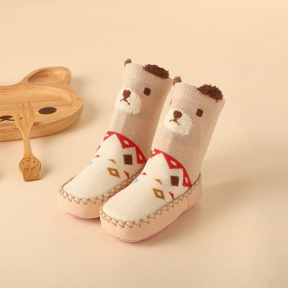 Baby Socks Shoes Infant Color Matching Cute Kids Boys Shoes Doll Soft Soled Child Floor Sneaker Toddler Girls First Walkers