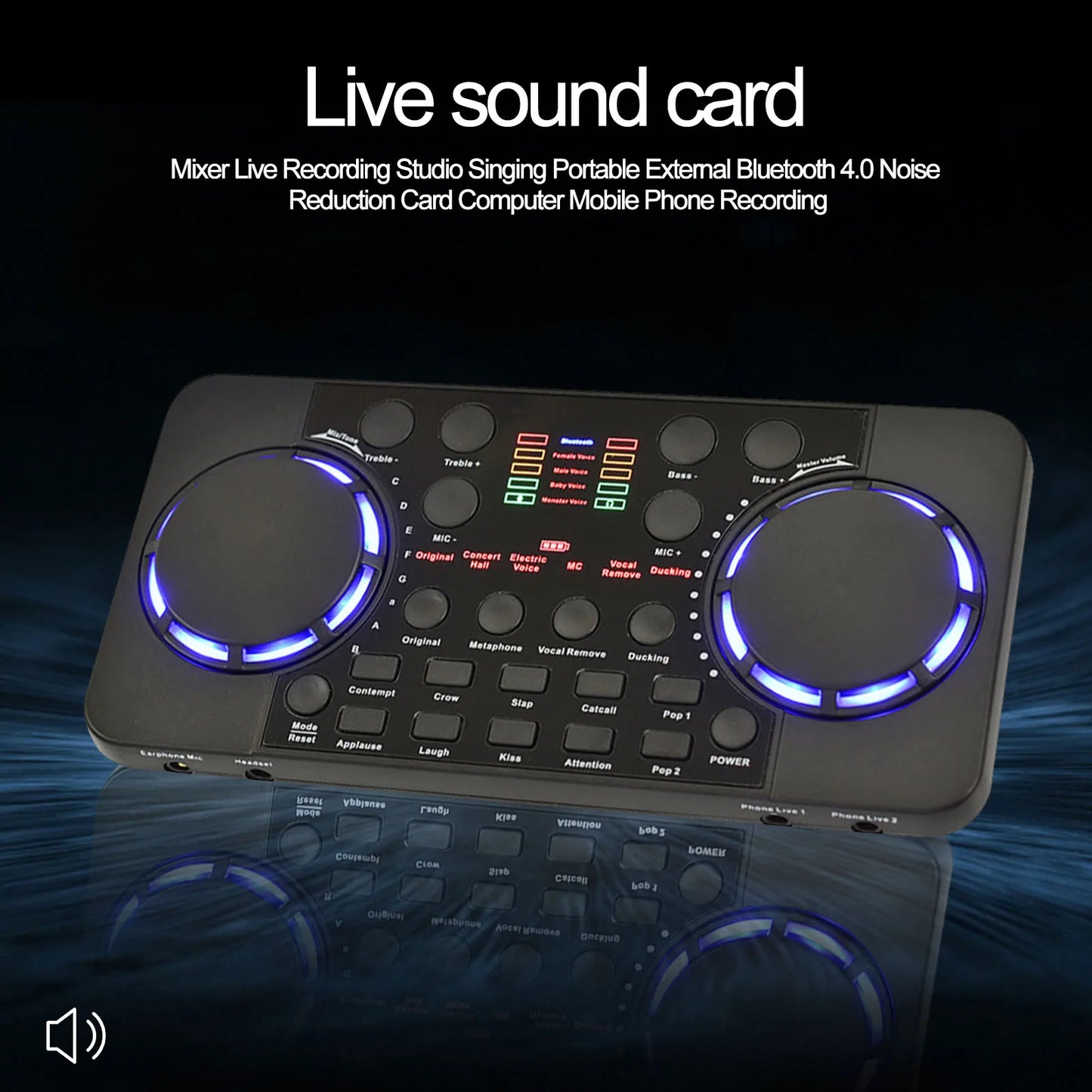 V300 Pro Live Streaming Sound Card 10 Sound Effects 4.0 Audio Interface Mixer For DJ Music Studio Recording Karaoke