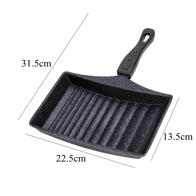 Non-Stick Wave Bottom Tamagoyaki Omelette Saucepan Egg Roll Pancake Frying Pan Cooking Pots Kitchenware Kitchen Cookware Tools