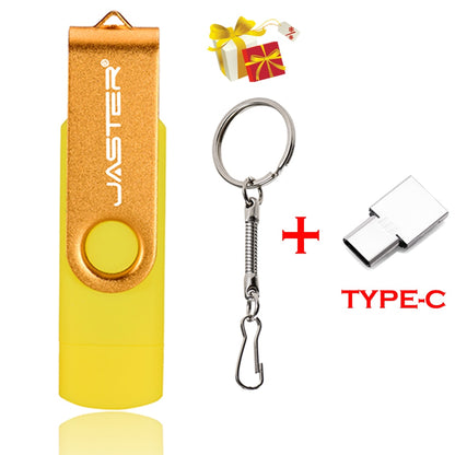 JASTER High Speed USB Flash Drive OTG Pen Drive 64gb 32gb USB Stick 16gb Rotatable Pen drive For Android Micro/PC Business gift