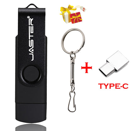 JASTER High Speed USB Flash Drive OTG Pen Drive 64gb 32gb USB Stick 16gb Rotatable Pen drive For Android Micro/PC Business gift