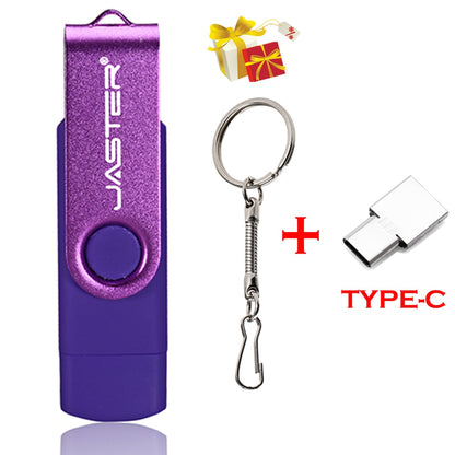 JASTER High Speed USB Flash Drive OTG Pen Drive 64gb 32gb USB Stick 16gb Rotatable Pen drive For Android Micro/PC Business gift