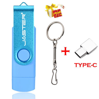 JASTER High Speed USB Flash Drive OTG Pen Drive 64gb 32gb USB Stick 16gb Rotatable Pen drive For Android Micro/PC Business gift