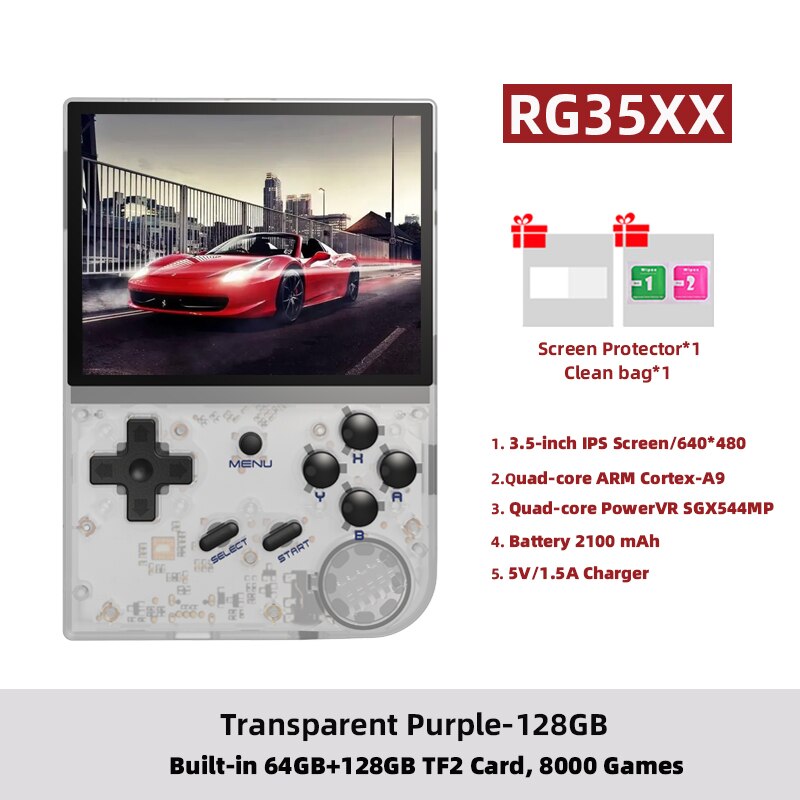 ANBERNIC RG35XX Retro Handheld Game Console Linux System 3.5 Inch IPS Screen Cortex-A9 Portable Pocket Video Player 5000+ Games