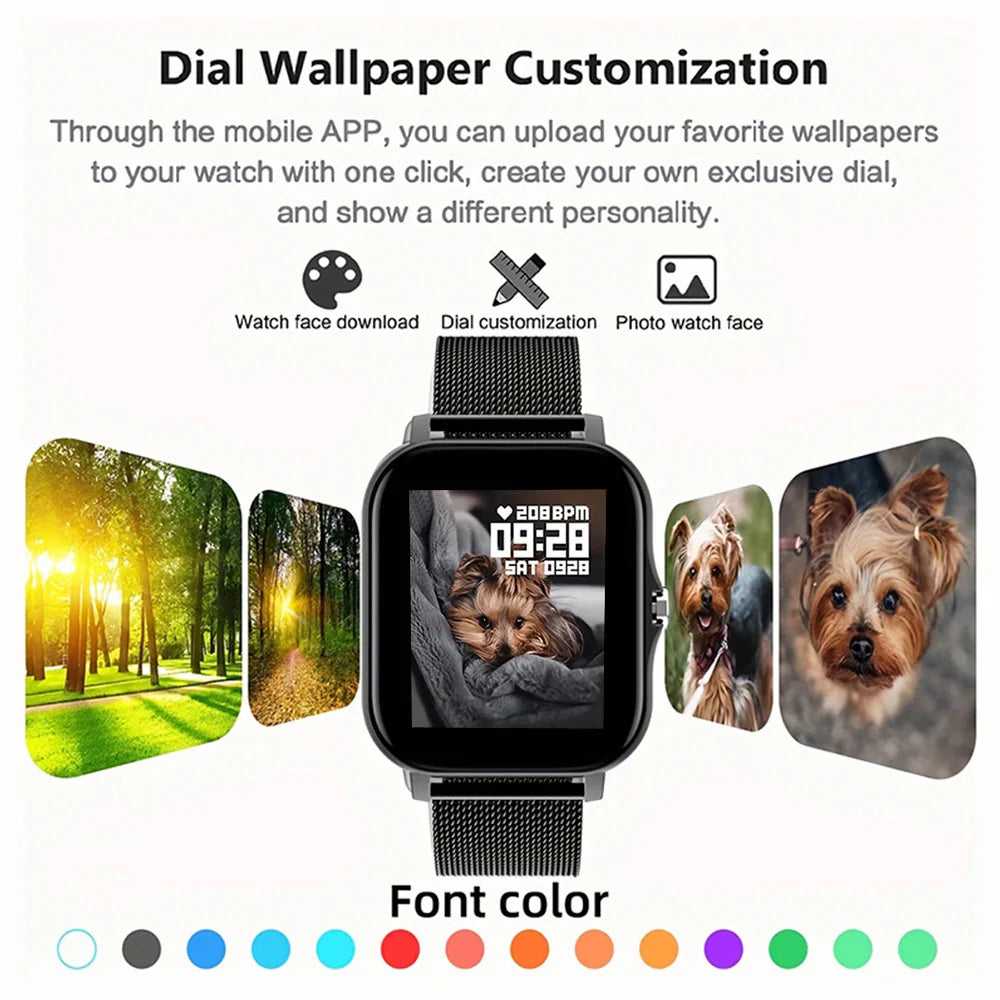 2023 SmartWatch Android Phone 1.44\" Full Touch Women Men