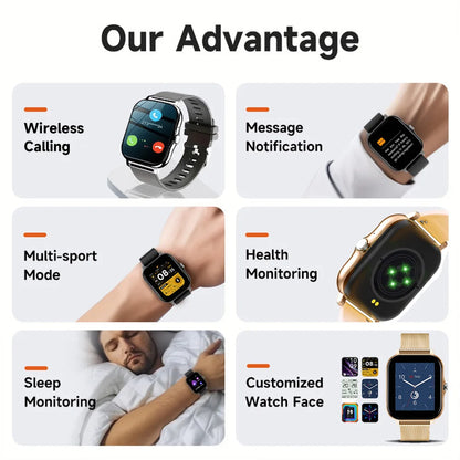 2023 SmartWatch Android Phone 1.44\" Full Touch Women Men