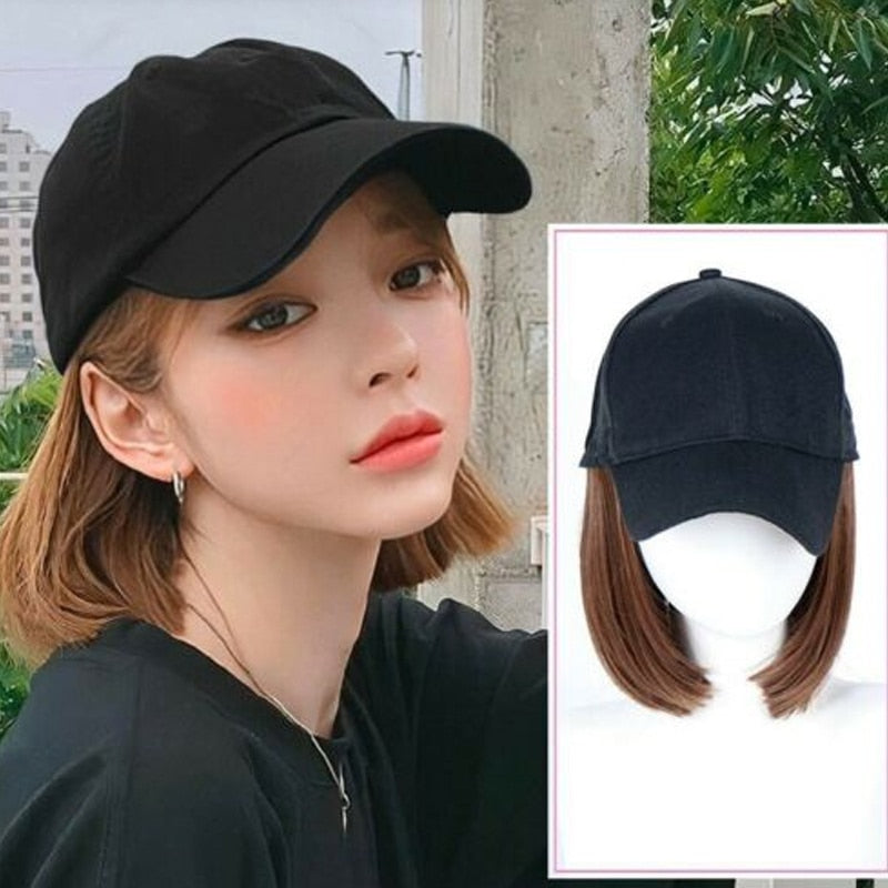 Versatile Hat-Wig Combo for Effortless Style