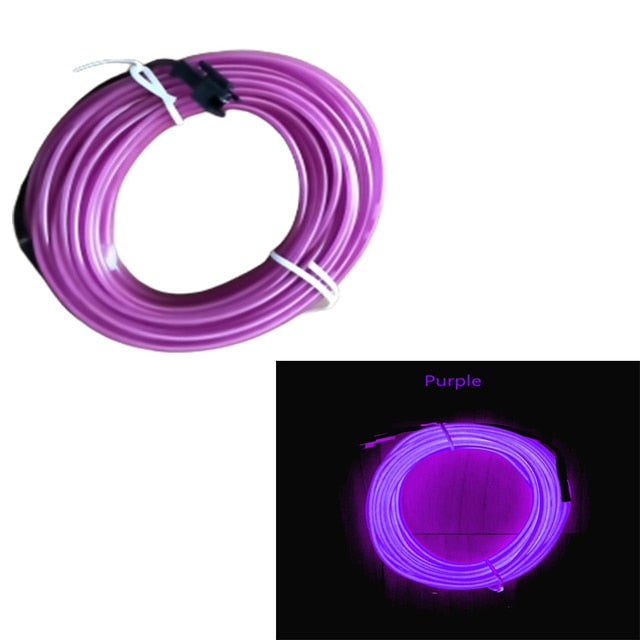 Car Interior Decorative Lamps Strips Atmosphere Lamp Cold Light  Decorative Dashboard Console Auto LED Ambient Lights 1/2/3/4/5M
