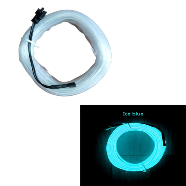 Car Interior Decorative Lamps Strips Atmosphere Lamp Cold Light  Decorative Dashboard Console Auto LED Ambient Lights 1/2/3/4/5M