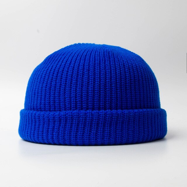 Fashion Hip Hop Beanie Knitted Hat Men Skullcap Women Winter Warm Brimless Baggy Melon Cap Cuff Docker Fisherman Beanies Hats