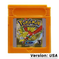 GBC Game Cartridge 16 Bit Video Game Console Card Pokemon Series Blue Crystal Golden Green Red Silver Yellow with Multi-language