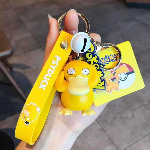 Genuine Pikachu Creative Anime Cartoon Doll Keychain Pokemon Cartoon Doll Keyring Bag Car Key Chain Ring Pendant Kids Gifts.