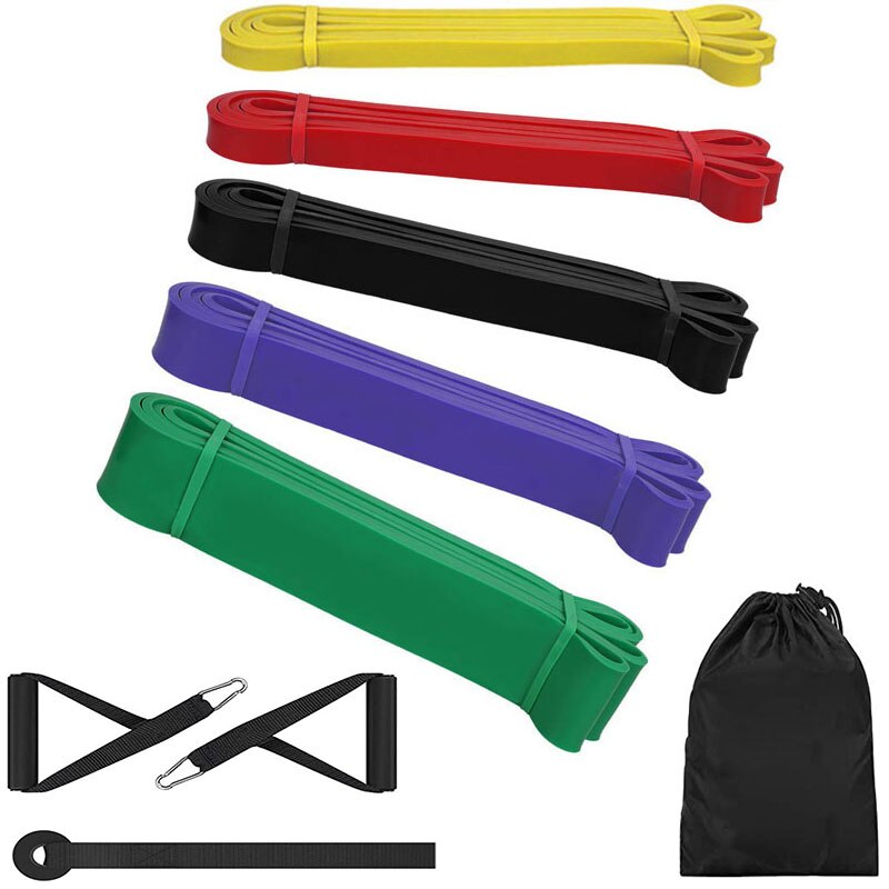 Pull Up Assist Resistance Power Bands Set Workout Heavy Duty Exercise Fitness Bands with Handles Door Anchor Crossfit Stretching