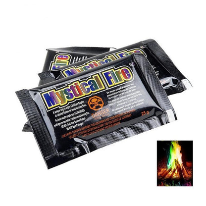 Mystical Fire Magic Tricks Coloured Flames Cool Toy Magicians Pyrotechnics Coloured Flames Bonfire Sachets Fireplace Color