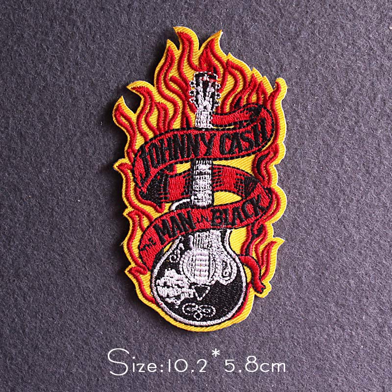 Skull Punk Patch Embroidered Patch For Clothing Sewing Applique Iron On Patches For Clothes Skeleton Binoculars Patches Stripe