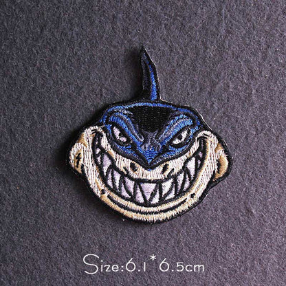 Skull Punk Patch Embroidered Patch For Clothing Sewing Applique Iron On Patches For Clothes Skeleton Binoculars Patches Stripe