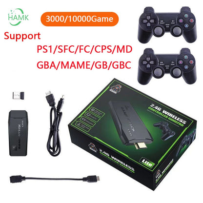 Portable video game console,4K, 2.4G, wire less control, wireless retro classic video game console, including 10000 games