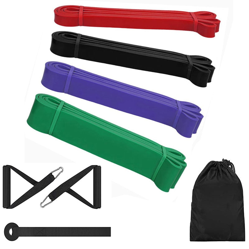 Pull Up Assist Resistance Power Bands Set Workout Heavy Duty Exercise Fitness Bands with Handles Door Anchor Crossfit Stretching