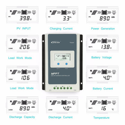 20A 30A 40A EP Solar MPPT Solar Charge Regulator 12V 24V LCD Display Wifi App EPEVER TRACER Charge Controller 2210AN 3210AN