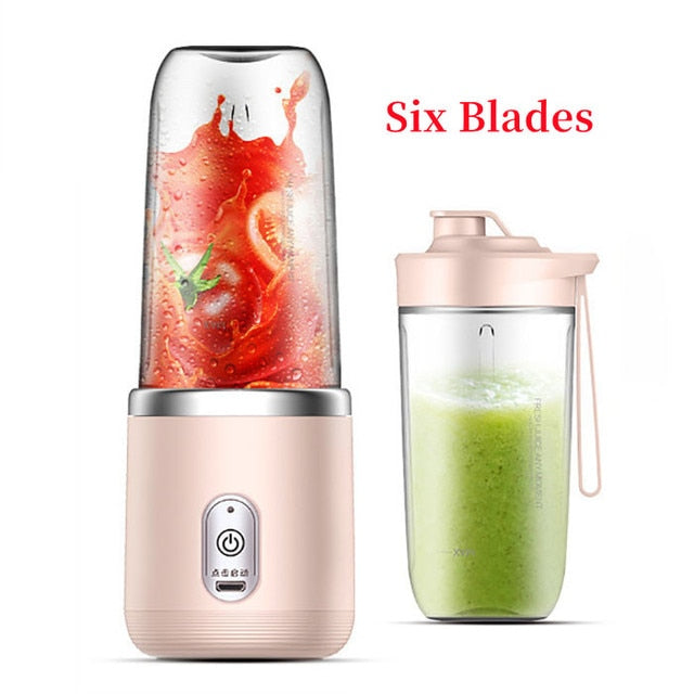 Portable Blender Mini Mixer Electric Juicer Machine Fresh Fruit Juice Blender Smoothie Maker Blender Cup Bottle F Travel Kitchen