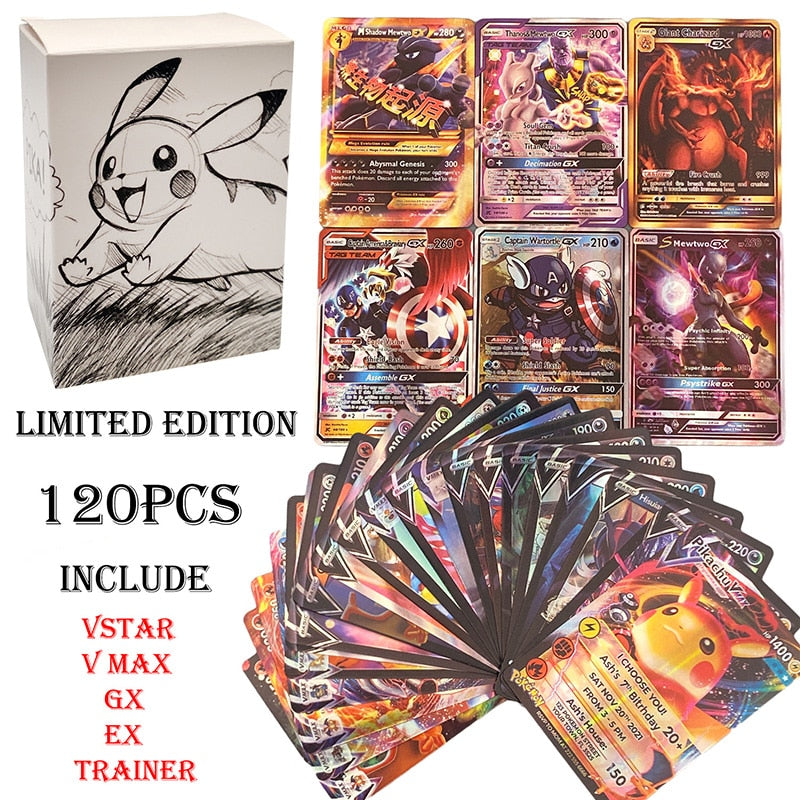 50-300Pcs Pokemon Cards