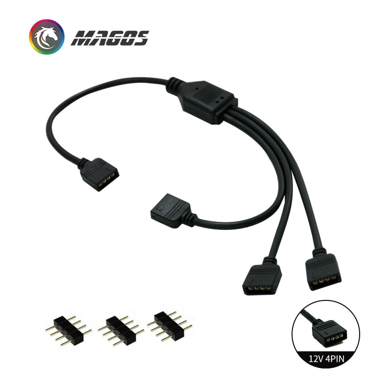 Motherboard RGB SYNC Splitter, 12V 4Pin RGB / 5V 3Pin ARGB SYNC HUB Transfer Extension Cable For M/B ASUS GIGABYTE MSI