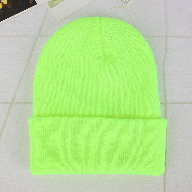 Winter Hats for Unisex New Beanies Knitted Solid Cute Hat Lady Autumn Female Beanie Caps Warmer Bonnet Men Casual Cap Wholesale