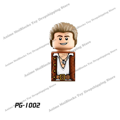 PG8048 X0160 movies Pirates the Caribbean Jack Sparrow ghost captain Mini Action toy Figures Assembly Toys kids Birthday Gifts