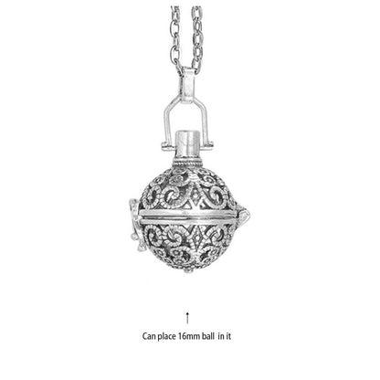 Music Chime Mexico Angel Ball Caller Locket Necklace Antique Vintage Pregnancy Essential Oil Diffuser Aromatherapy Necklace