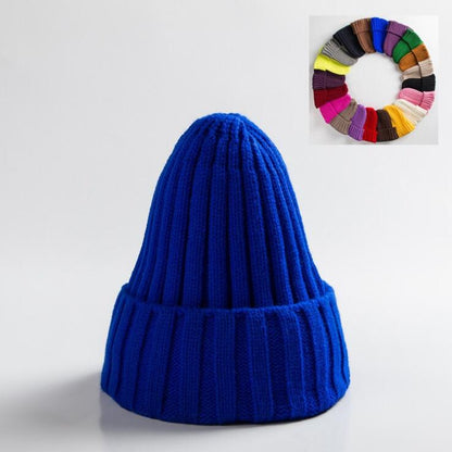 Unisex Hat Cotton Blends Solid Warm Soft HIP HOP Knitted Hats Men Winter Caps Women's Skullies Beanies For Girl Wholesale шляпа