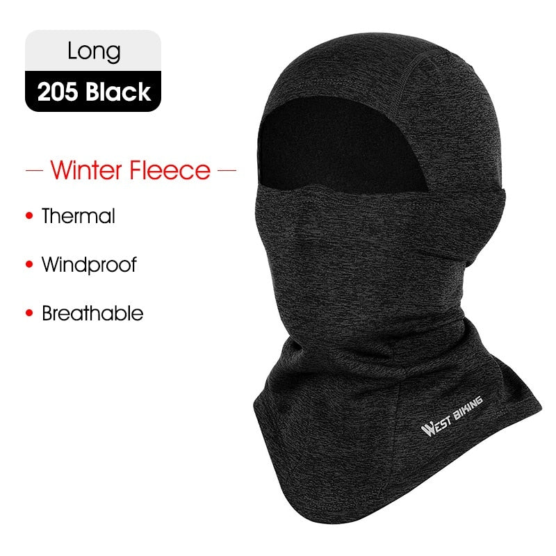 WEST BIKING Cycling Cap Winter Warm Running Scarf Balaclava Velvet Bike Full Face Cover Headwear Climbing Fishing Skating Hat