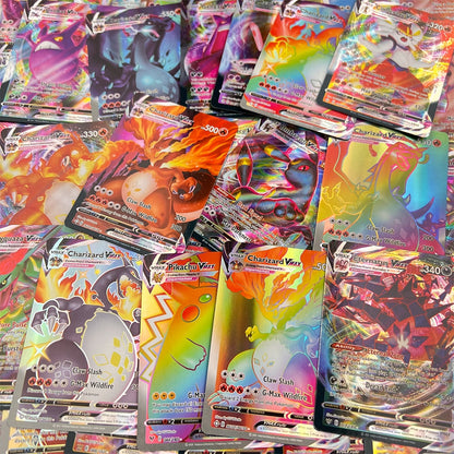 50-300Pcs Pokemons Card Shining TAKARA TOMY GX VMAX V MAX Cards Game Battle Carte Trading Children Toy