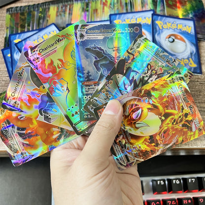 50-300Pcs Pokemons Card Shining TAKARA TOMY GX VMAX V MAX Cards Game Battle Carte Trading Children Toy