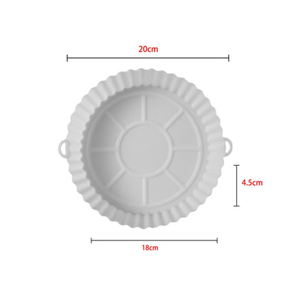 OIMG Air Fryers Oven Baking Tray Fried Chicken Basket Mat AirFryer Silicone Pot Round Replacemen Grill Pan Kitchen Accessories